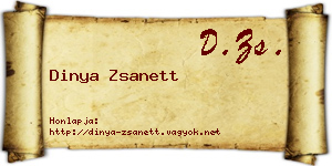Dinya Zsanett névjegykártya